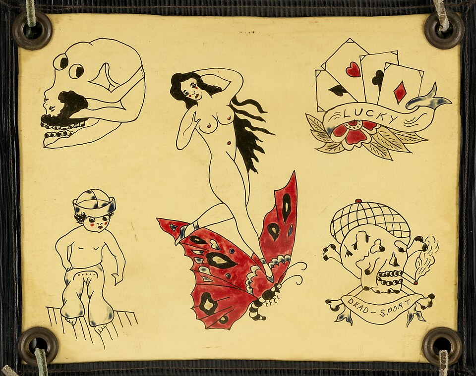 Historical Tattoo Flash sheet, twentieth century. Smithsonian American Art Museum, 1998.84.50B.