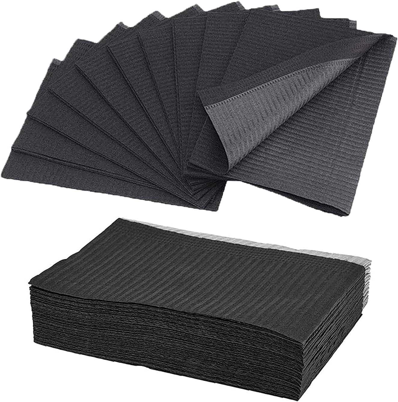 Product view: Unihuby · 50 black disposable bibs