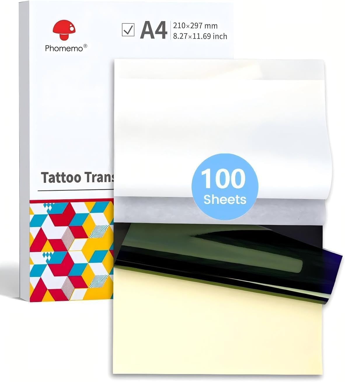 Vista del producto: Phomemo · 100 hojas de papel de transferencia