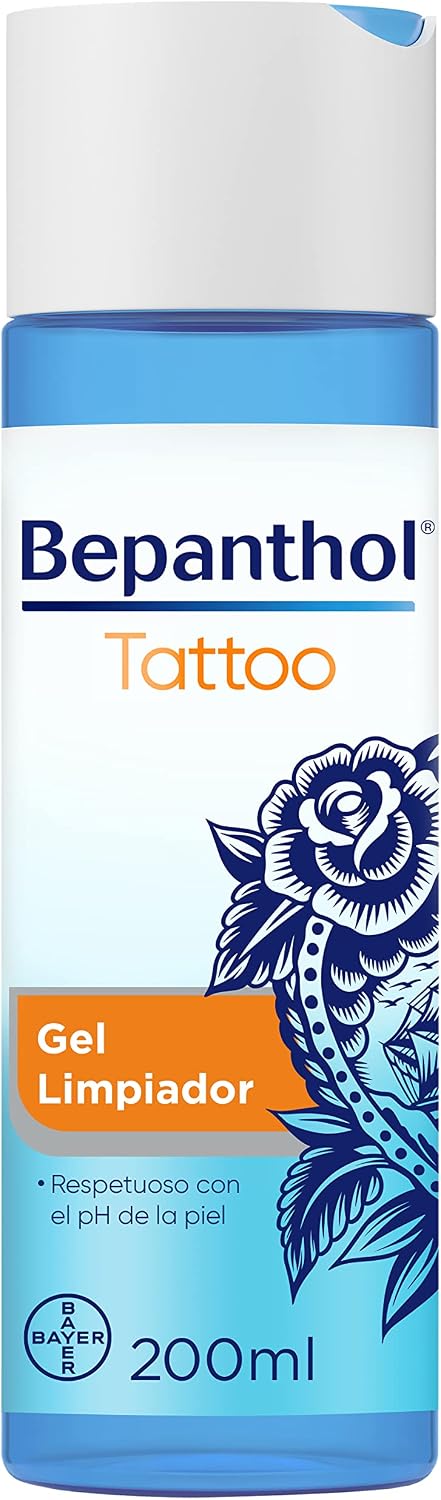 Vista del producto: Bepanthol Tattoo · gel limpiador 200 ml