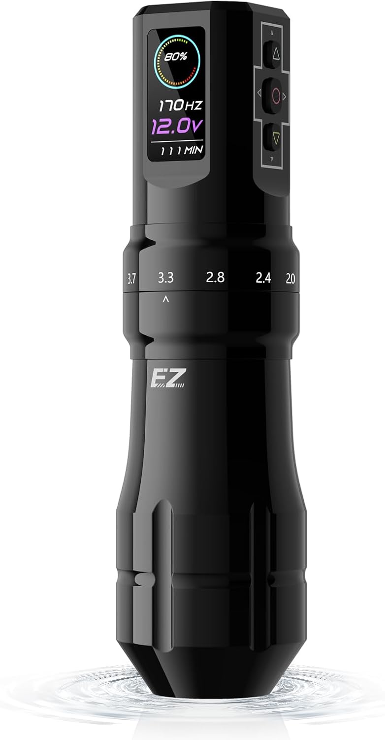 Product view: EZ P3 Pro · wireless tattoo machine