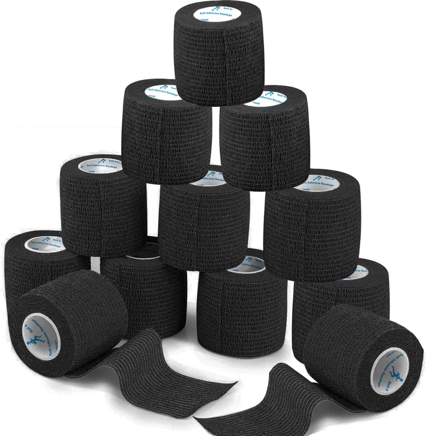 Product view: ANAMPION · 12 black cohesive wraps