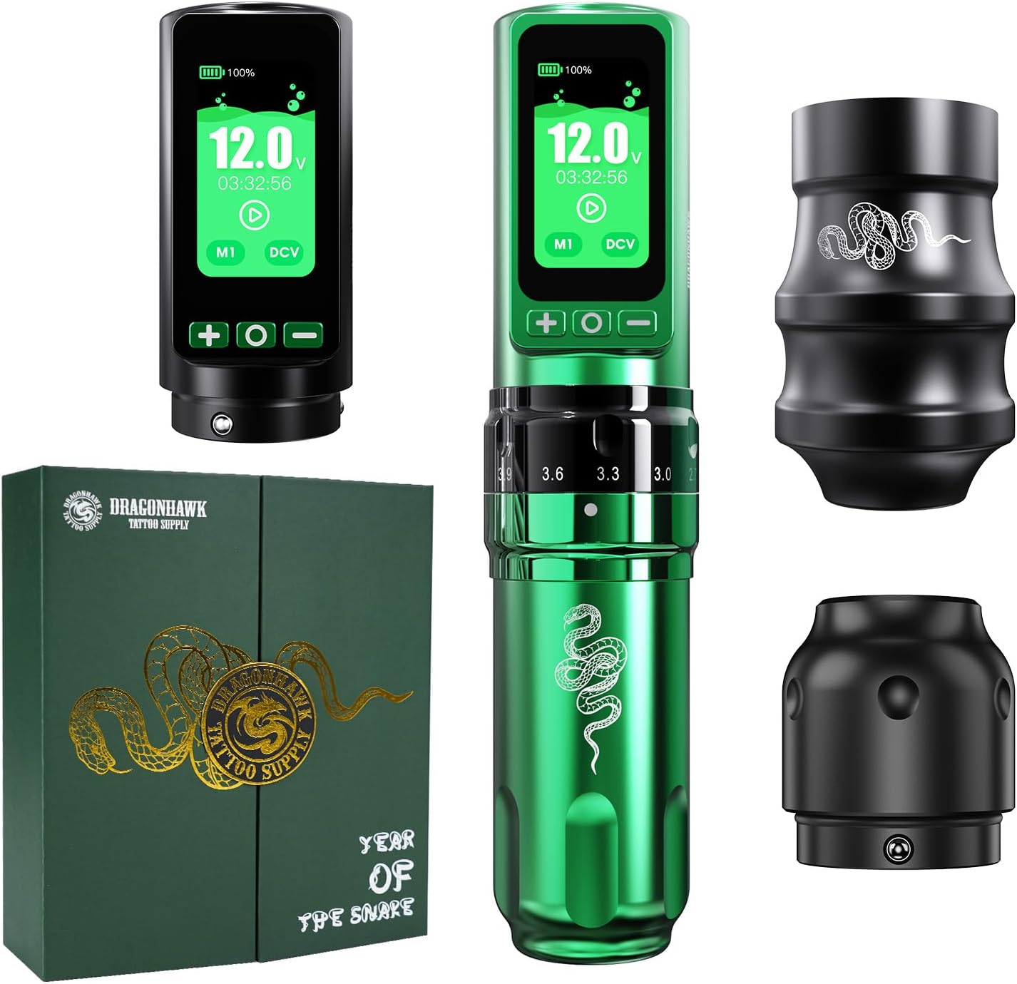 Product view: Dragonhawk Fold Pro Snake · wireless tattoo machine