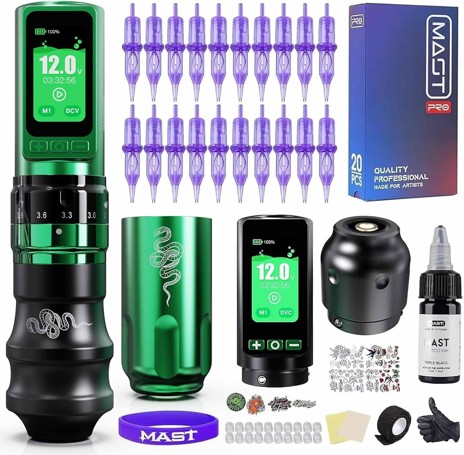 Product view: Dragonhawk Fold Pro Snake · tattoo kit