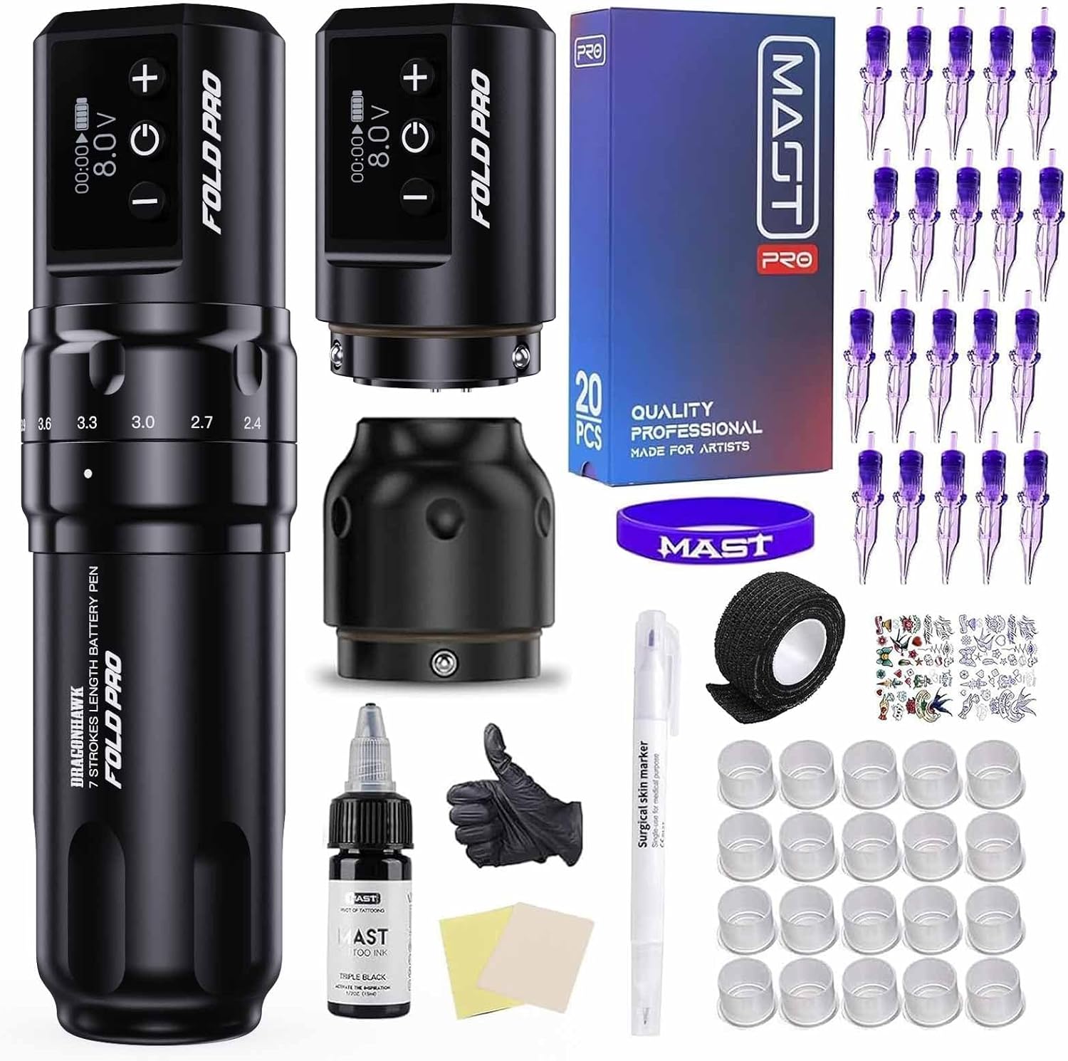 Product view: Dragonhawk Fold Pro · tattoo kit