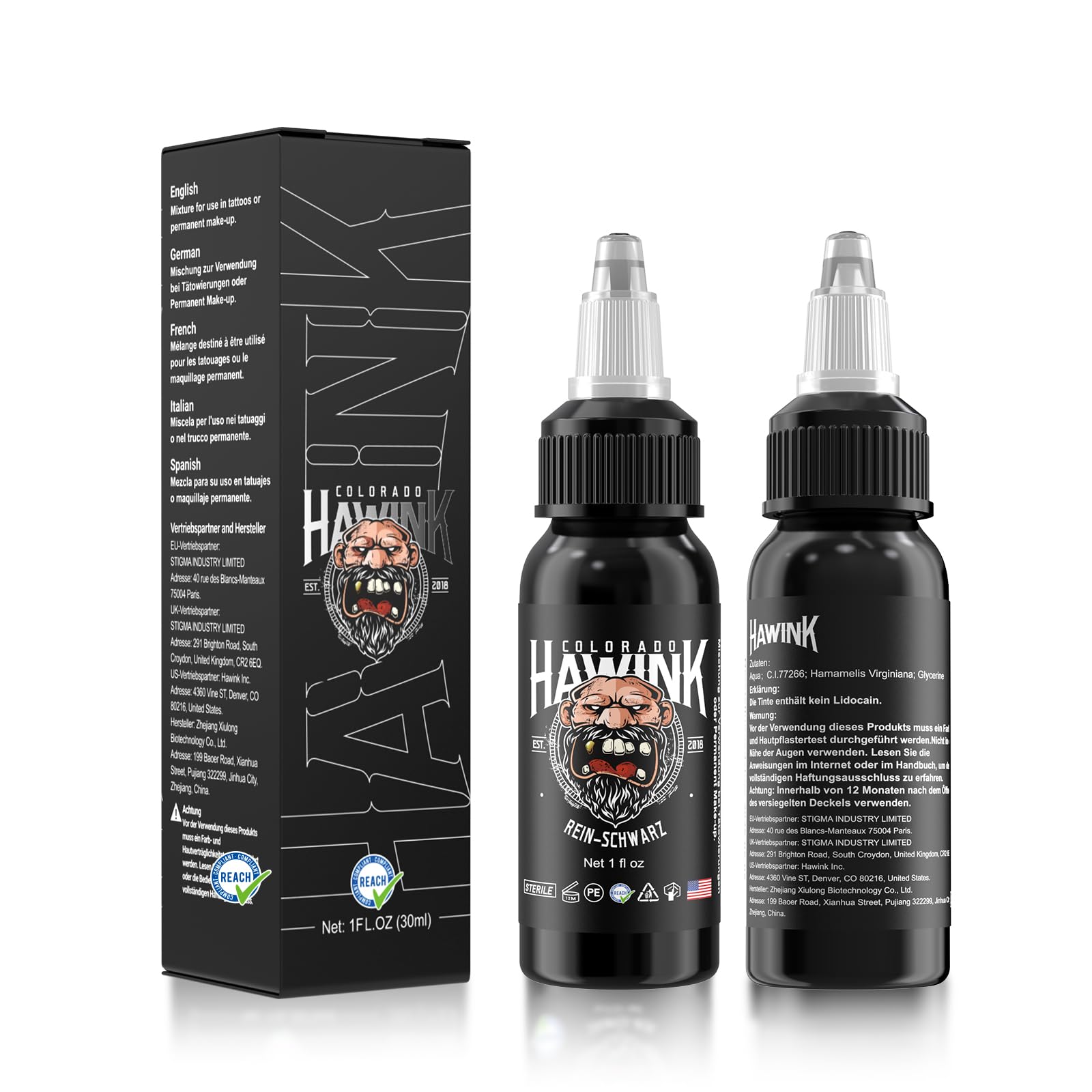 Product view: HAWINK Pure Black · 30 ml black ink