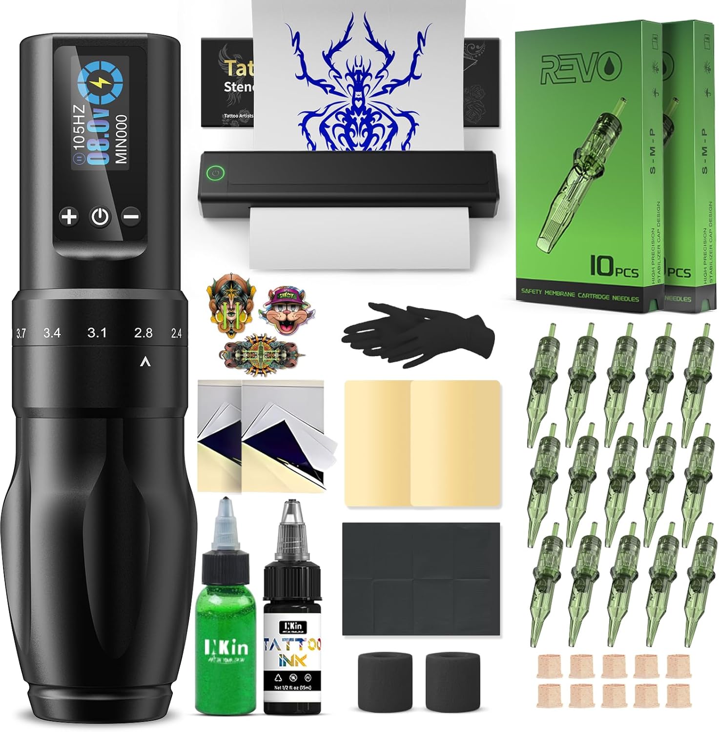 Vista del producto: INKin · kit de tatuaje con impresora Bluetooth