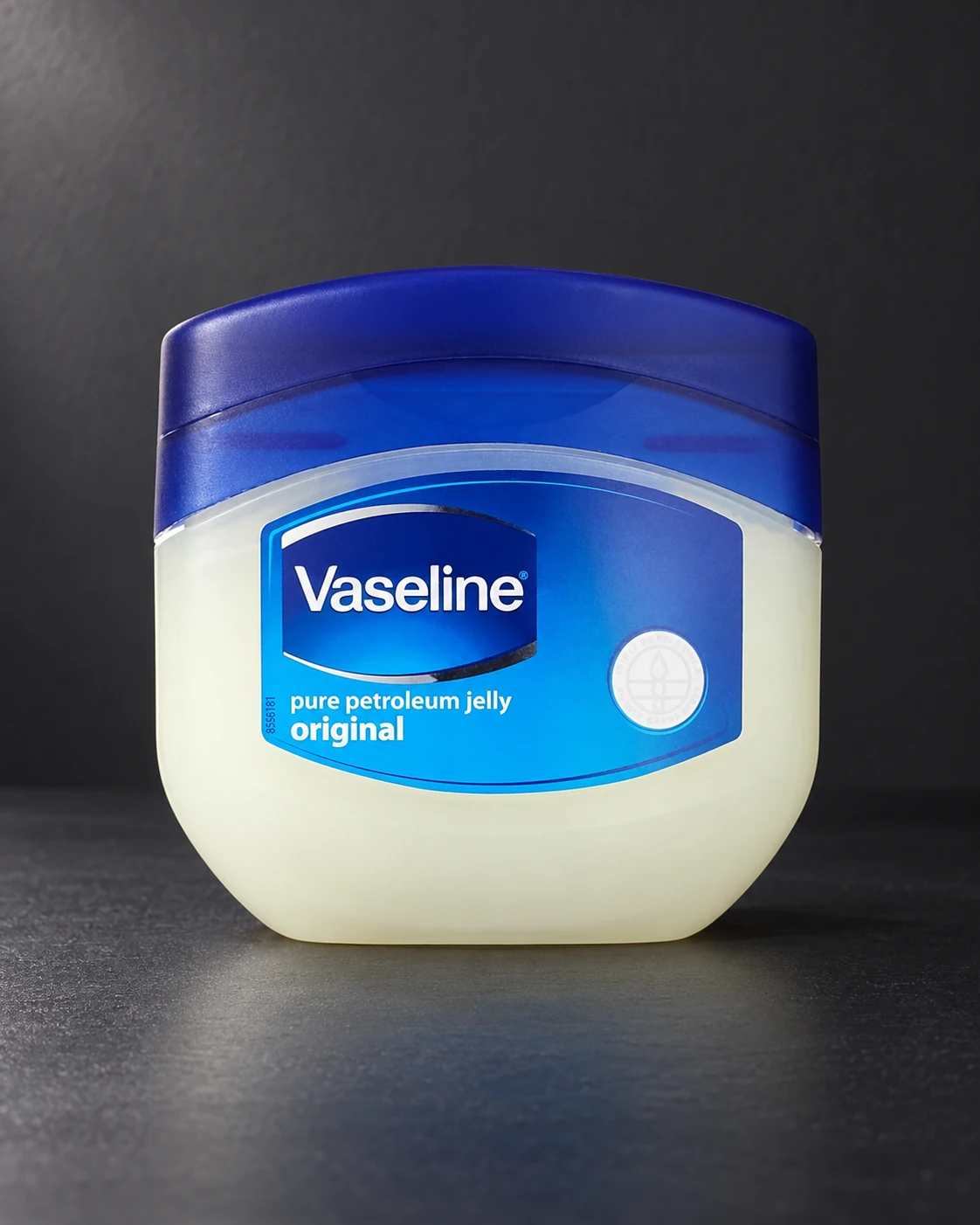 Vaseline Original · 100 ml petroleum jelly in a minimalist studio