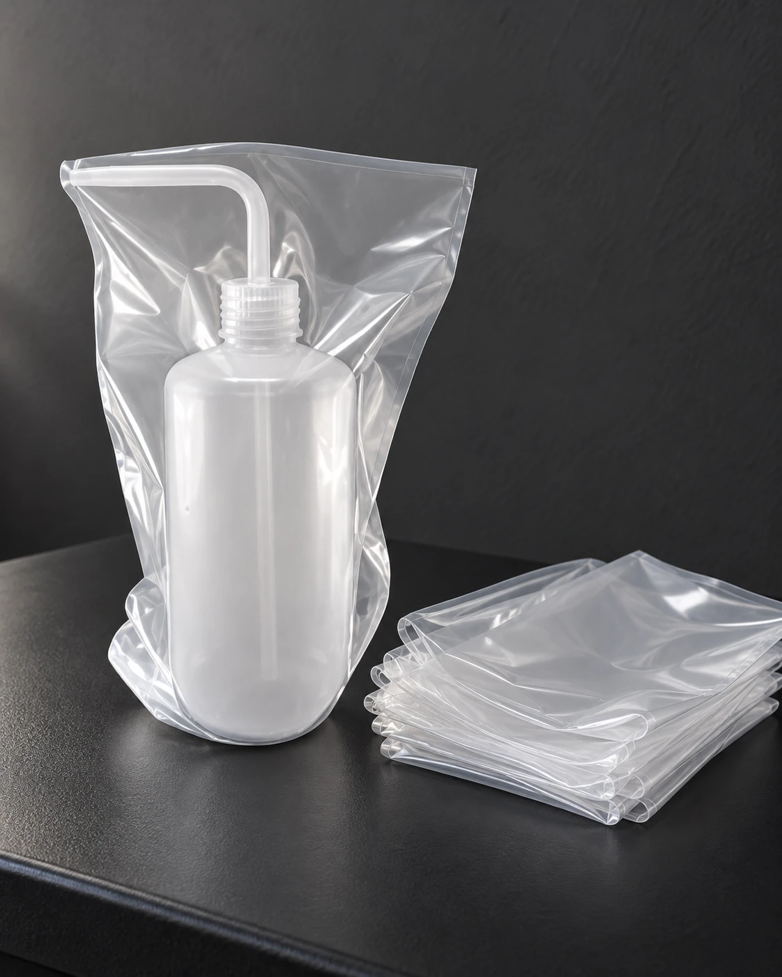 Unihubys · 250 fundas para botellas en un estudio minimalista