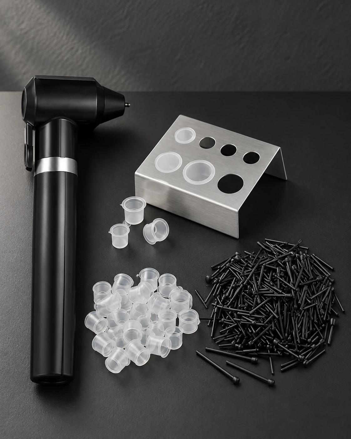 EMALLA · ink mixer with accessories in a minimalist studio